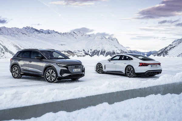 Rouler en Audi électrique l'hiver entre Namur et Charleroi